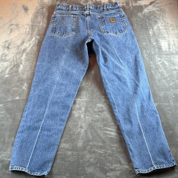 Carhartt Men's Jeans Relaxed Fit Size 35X34 Medium Wash - Picture 2 of 9